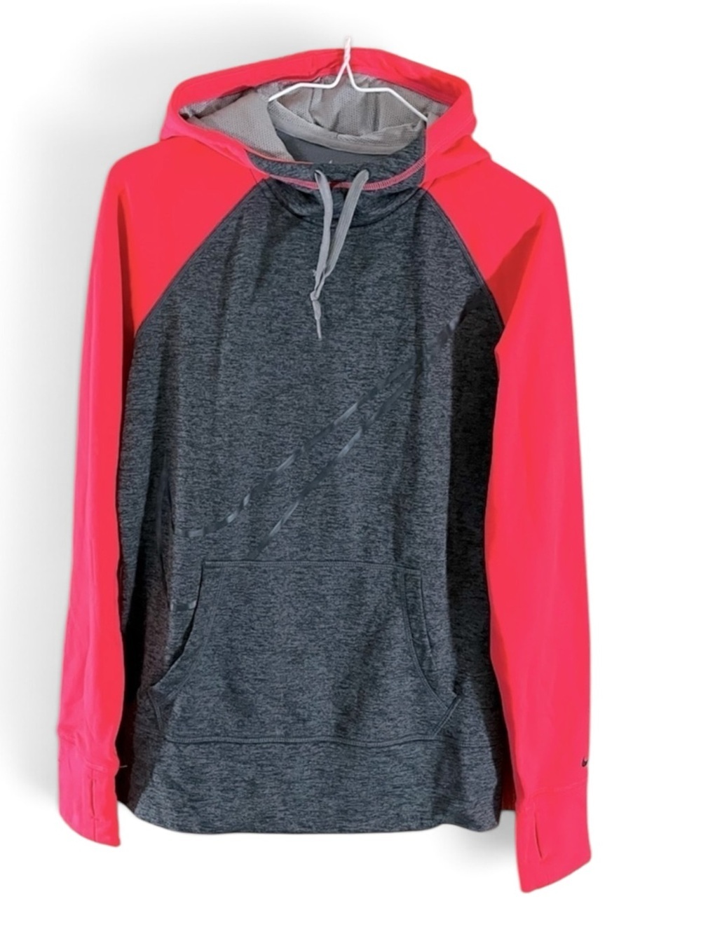 Nike Therma-Fit Peach/Gray Hoodie Pullover Jogging Sweatshirt